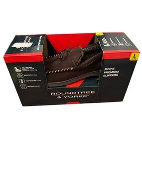 NWT Men's Roundtree & Yorke men's slippers size L (11-12)